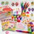72 Summer Set Cinrobiye Pcs Fruit Coloring Book Bulk with Stacking Pencils, Tutti Frutti Party Favors, Tropical Hawaii