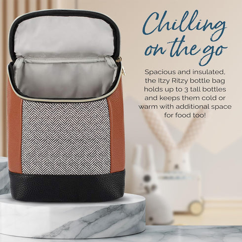 3 Pack Itzy Ritzy Insulated Bottle Bag Keeps Bottles Warm or Cool - Holds Bottles & Features Interior Pocket For Ice
