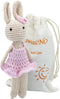 Crochet Stuffed Animal - Adorable Handmade Bunny Daughter Plushie Doll with Pink