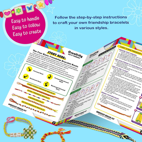 6 7 8 9 10 11 12 8-12 Bracelet Making Kit for Girls - Friendship Bracelet Kit - Easter Gifts for Ages Year Old Girl