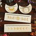 Blulu Wooden Tarot Card Stand Holder - 4 Pcs Moon Phase Altar Stand for Lenormand Oracle, Elegant Style