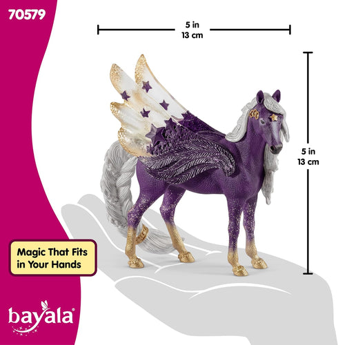 7 5+ 70579 Schleich Bayala - Star Pegasus Figurine with Starry Wings - Magical Winged Horse Toy with Glitter Body