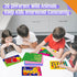 20 1660 10 SpriteGru Foam Sticker Art Activity, Wild Animal Art Boards with Foam Stickers in Colors, Funny DIY Activity