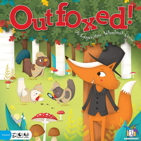 OUTFOXED Classic Who Dunnit Game for Preschoolers, 4 Players