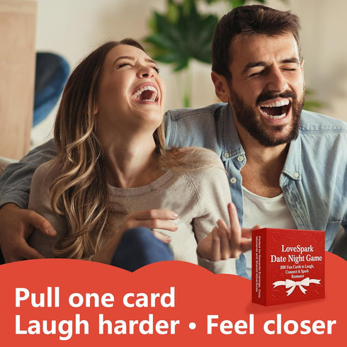 Happytalk 200+ 5-in-1 Couples Games for Date Night - Conversation Cards & Fun Challenges, Relationship Card Game