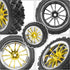 ShareGoo 4Pcs 1/10 On Road Tires & Plastics Wheel Rims, 12mm Hex Compatible with Tamiya TT01 Kyosho