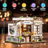 DIY Miniature House Kit, Tiny Pet Shop with Furniture & LED, 3D Dollhouse Building Kit for Adults and Teens