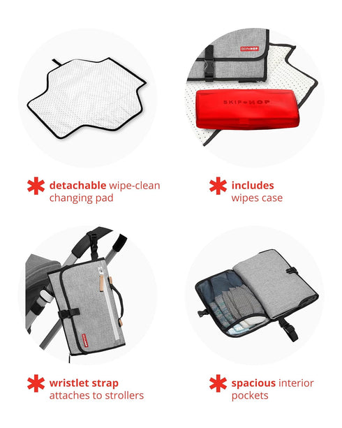 Portable Baby Changing Pad - Pronto in Grey Melange