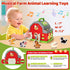 1 2 3 12-18 Toddler Toys for Year Old Boys Girls, Upgraded Musical Farm Animal Barn Toy Gifts, Montessori Fine Motor