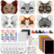Blurap 111 PCS Cat Masks to Paint Therian Mask Kit DIY Therian
