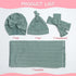 Reborn Baby Dolls Clothes Swaddle Blanket Set, 4 Pieces for 17-22 Inch Dolls, Girl Fake Baby