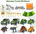 iHaHa 169 PCS Dinosaur Race Car Track Toys for Kids Ages 1-7 with Light, Sound & Spray, Birthday Gifts for Boys