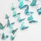 Cheerland Butterfly Wall Decor, 3D Teal Room Stickers, Removable Turquoise Butterflies Decals for Girl Bedroom