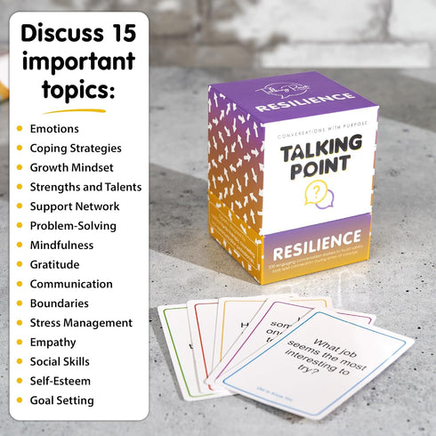 200 Resilience Conversation Starter Cards for Stronger Families - Build Trust, Safety and Connection Through