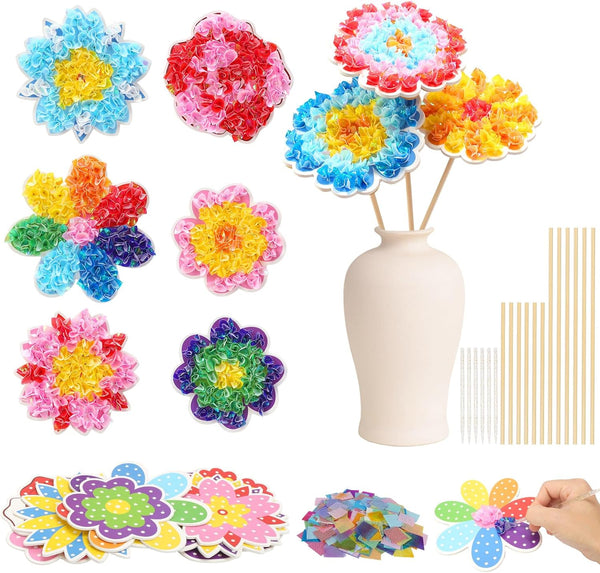 Fennoral 24 Pack Flower Poke in Art for Kids Make You Own