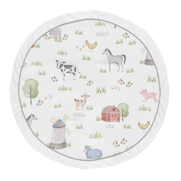 Sweet Jojo Designs Farm Animals Boy Girl Baby Playmat Tummy Time Infant