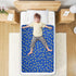miaozhen 52" 34" Blue Background with Yellow Stripes Changing Pad Covers Water Resistant Potty Training Mats Leakproof