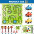 Beby Buty 64PCS Set 3 4 5 3-5 4-6, 3 4 5 6 Puzzle Track Car Toys for Kids Boys, Toddler Toys Gifts for Year Old, Floor
