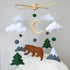 Goukurlsma Woodland Mobile for Crib Bear Baby Mobile for Crib Woodland Crib Mobile