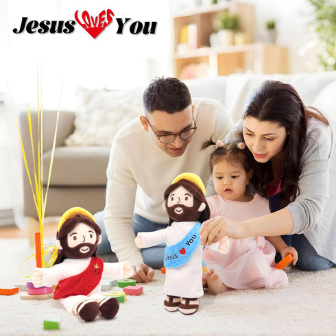 13" Yelakey Jesus Plush Jesus Love You Stuffed Doll Christian Religious Plushie Toy for Kids Christmas Easter Gift