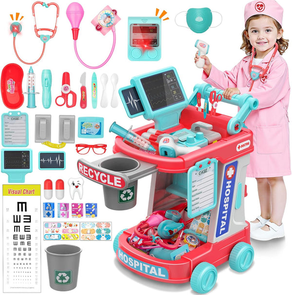 Aowjoy Doctor Kit for Toddlers - Pretend Doctor Play Set for Kids -