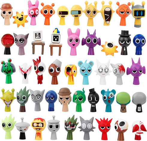 EUXOEUOX Wenda Action Figures Toy Set 48-Piece,PinkiClukrJevin PVC Toys-Collectible for Display Enthusiast