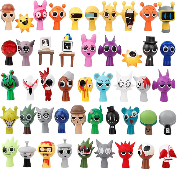 EUXOEUOX Wenda Action Figures Toy Set 48-Piece,PinkiClukrJevin PVC Toys-Collectible for Display Enthusiast