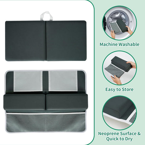 Elbow Set, Elbow Comfortable Baby Bath Kneeler and Rest Pad Thick Memory Foam Bath Kneeling Pad with Support, Baby