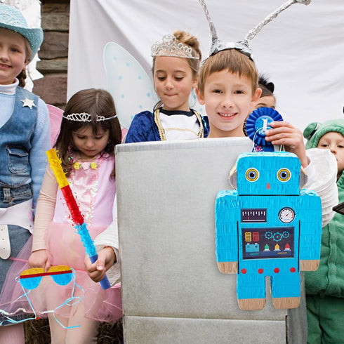 Robot Piatas for Birthday Party Robot Party Piata with Stick, Blindfold, Confetti for Adults Birthday Baby Shower Party
