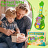 2-in-1 3 4 5 Dinosaur Kids Guitar Musical Instruments for Year Old Boys Girls Gifts, Toddler Electric Guitar Piano Toy
