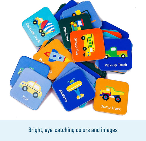 Wildkin Memory Matching Game Cards for Boys & Girls, 18 Pairs Educational Learning Cards for Toddlers Preschool