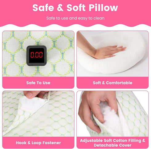 Pregnancy Pillow for Sleeping, Soft Maternity Body Pillow for Side Sleepers, Wedge Support for Back, Belly, Legs
