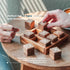 Wooden XO Blocks Tic Tac Toe Board Game by BSIRI - Ideal for Kids and Family Game Night, Unique Gifts