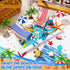 LHSYFBZ 36 Pcs Beach Miniature Dollhouse Decoration, Beach Cake Decorations, Umbrella Palm Chair Miniature Toys for DIY