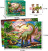 Puzzles for Kids Ages 4-6 - 2 x 60 Pieces - World of Huge Dinosaurs - Educational Toys