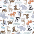 Hudson Baby Unisex Fitted Crib Sheet - Zoo Animals, One Size