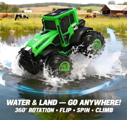 great dachong 1:14 2.4 4WD 6+ Remote Control Monster Truck Toys: Amphibious RC Tractor Toy, GHz RC Cars, All Terrain