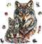 Ruikiyart Wolf 500 Piece Puzzles for Adults, 5MM Wolf Cub Wooden Jigsaw