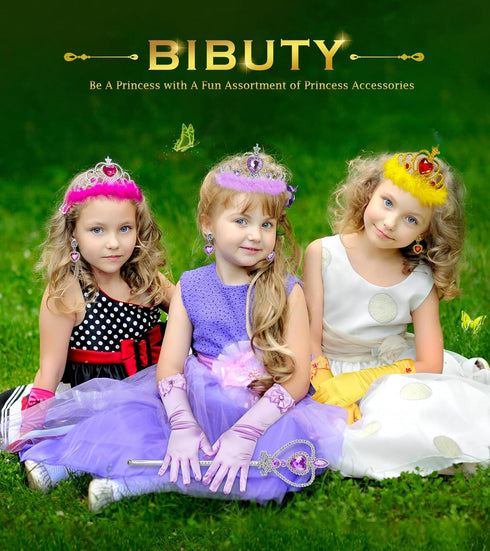 Princess Dress Up Accessories, 7pcs Dress Up Set for Toddler Girls (Yellow, 7PCS)