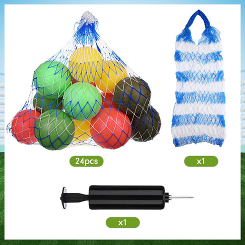 24 Pcs 6 Inch Colorful Dodgeball Playground Balls, Inflatable Kickballs for Kids & Adults, Sports Party Supplies