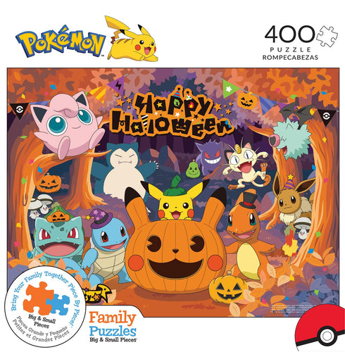 Buffalo Games - Pokémon - Pokemon Halloween - 400 Piece Jigsaw Puzzle for Families Challenging Puzzle Perfect for Game Nights - Finished Puzzle Size is 21.25 x 15.00