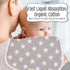 Set Baby Handprint Footprint Keepsake Kit and Organic Burp Cloth Bundle