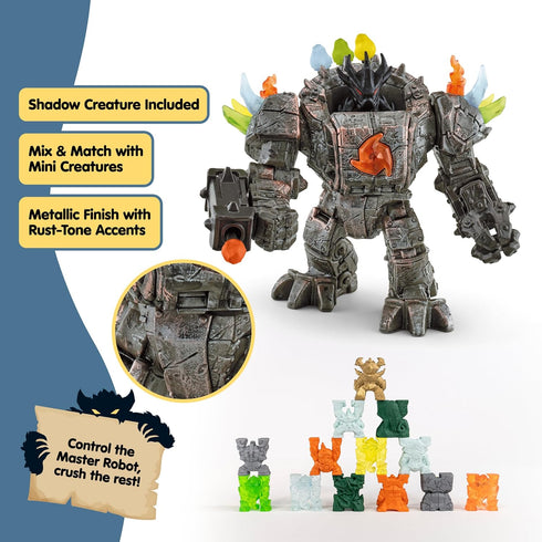 20 Playset 9" Set 7+ 42549 Schleich Eldrador Creatures - PC Master Robot, Mini Creature, and Weapons - Moveable Action