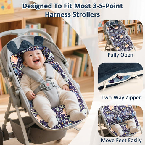 Pea Pod Baby Car Seat Blanket Stroller Footmuff Bunting Bag, Baby Sleeping Bag Fleece Plush Swaddle Blanket for Cold