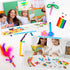 Zefy 3200+ 12 4-12 Pcs Arts and Crafts Supplies for Kids, All in One Craft Kits with Crafts Design, DIY School Supplies