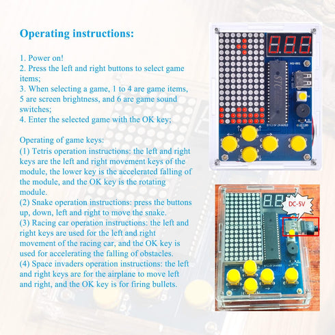 Soldering Practice Kits DIY Electronic Kit with 5 Retro Classic Games for STEM Teens, Kids, Adults ISolderStore