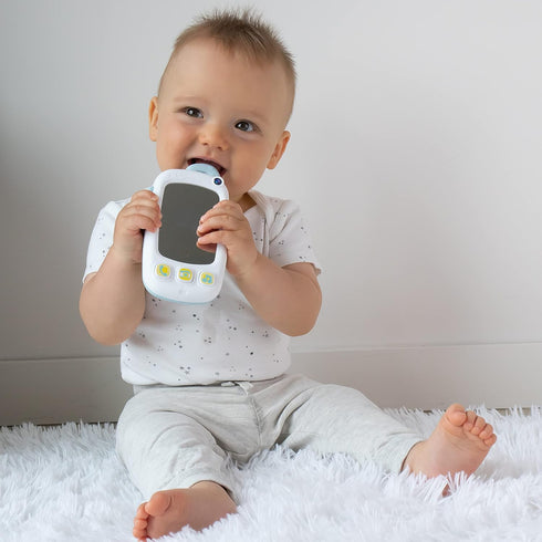 Baby Selfie Toy Phone with Easy-Press Buttons & Light-up Mirror, Musical Toys for 9+ Month Old Baby