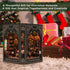 Nookmaster Book Nook Kit Classical Library Miniature Dollhouse Book Nook Bookshelf Insert with LED Lights, Creative DIY