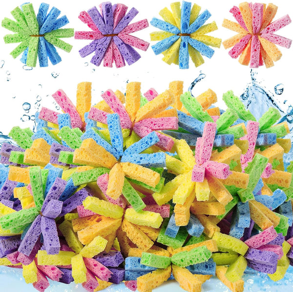 Blueweenly 60 Pcs Reusable Water Balls for Outdoor Water Sponges Kids Games Toys