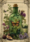 PICKFORU Plant Puzzles for Adults 1000 Pieces, Vintage Butterfly Magic Potion Bottle Puzzles,Flower